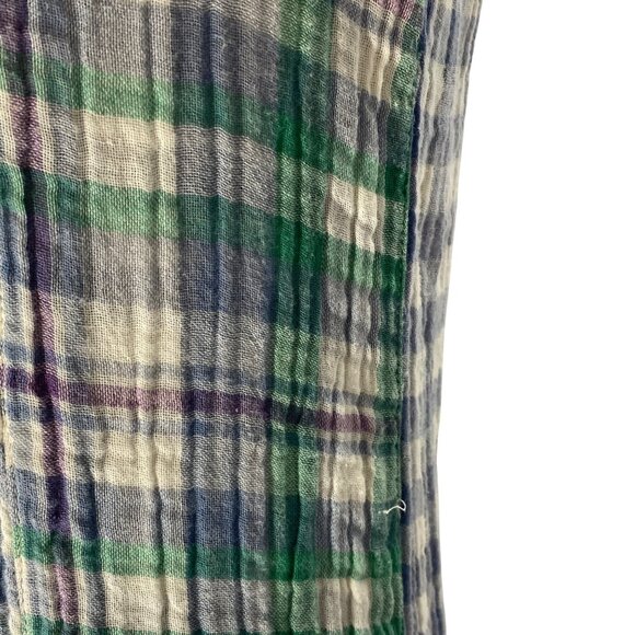 Embroidered Floral‎ Plaid Sleeveless Tunic Top With Pockets Mature Woman - Picture 6 of 12